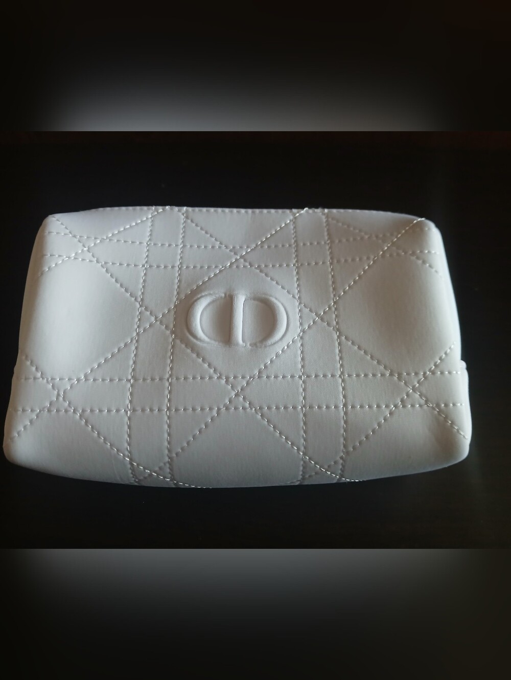 NIB/ CHRISTIAN DIOR white makeup bag